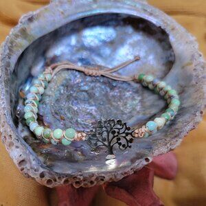 Jade beaded Tree of life bracelet